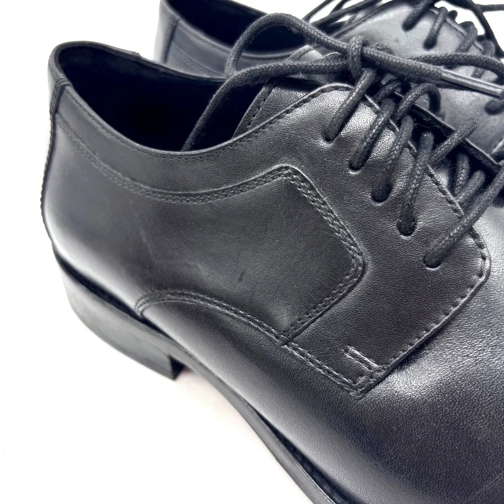 J. Murphy Cap Toe Oxfords Mens 9.5W Black Classic 59-11567 Classic Leather